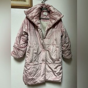 Nanushka pink puffer coat jacket